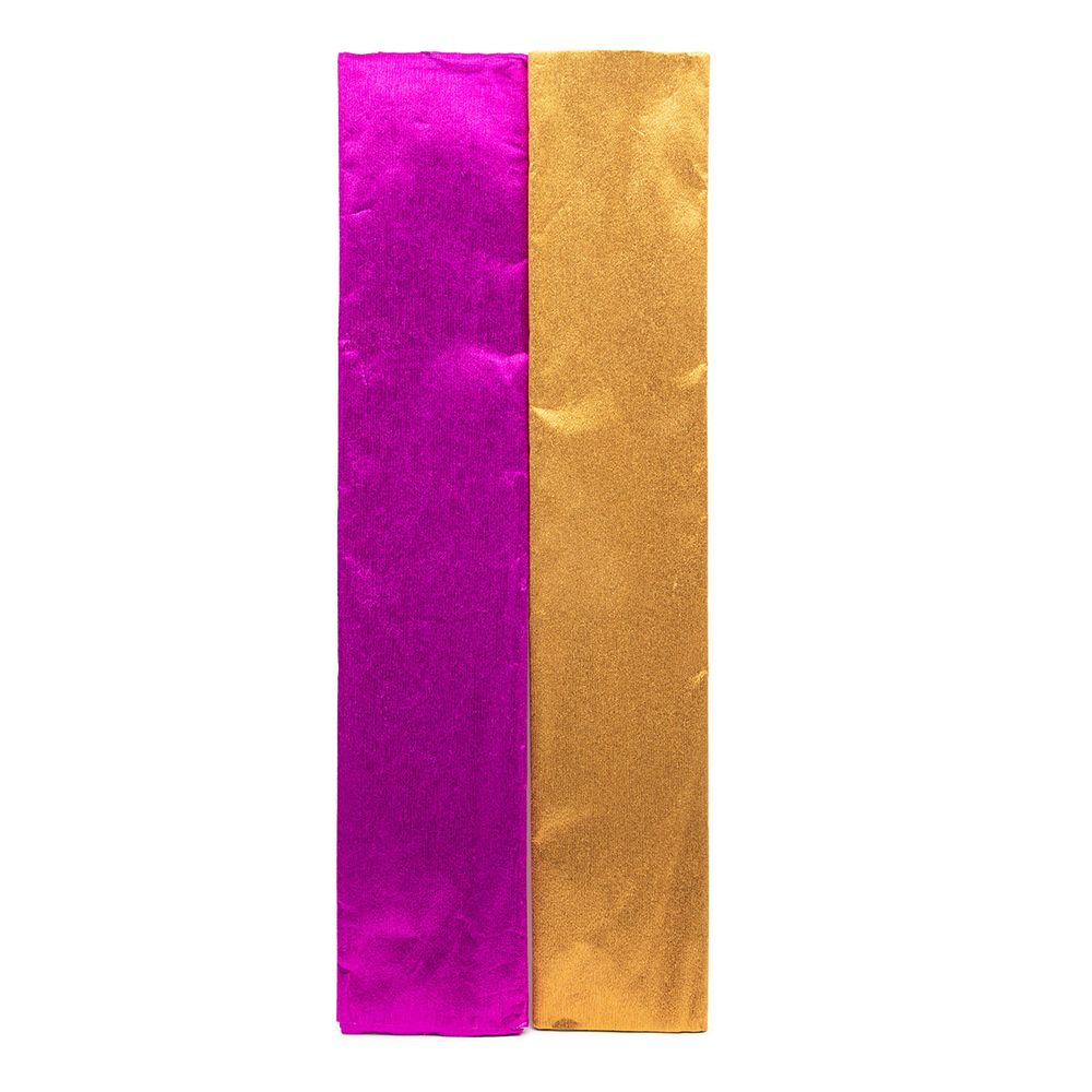 Бумага креповая упаковочная металлик, 50х200 см, 2 цвета, розово-золотой, Astra&amp;Craft