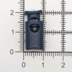 Фиксатор (зажим) для шнура пластик 1 отв., ⌀4.5 мм, 19х9 мм, цилиндр, ПП, т.синий, 100 шт