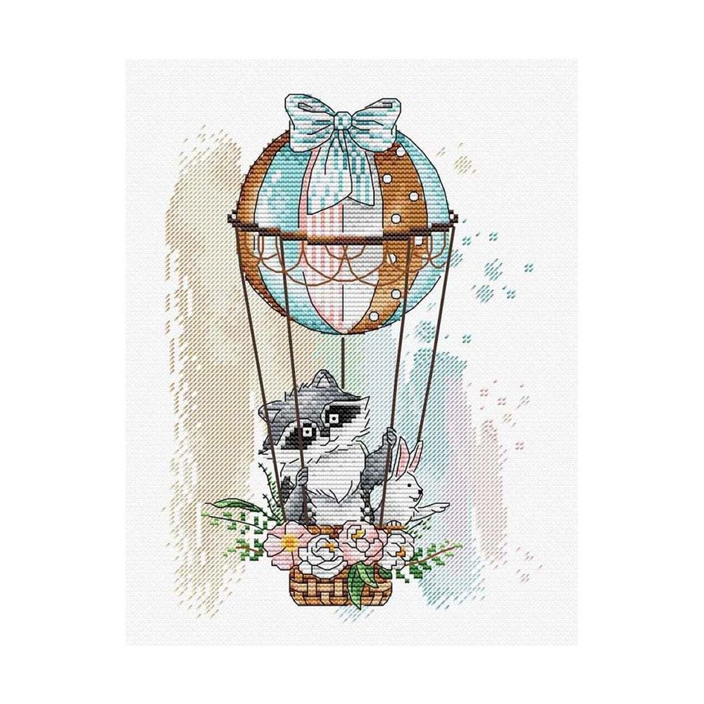 Набор для вышивания нитками МП Студия, На цветном небосклоне 22х18см