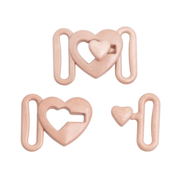 Пряжка-застежка для бюстгальтера металл 8.0 мм, металл/эмаль, C344 пудровый, 10 шт