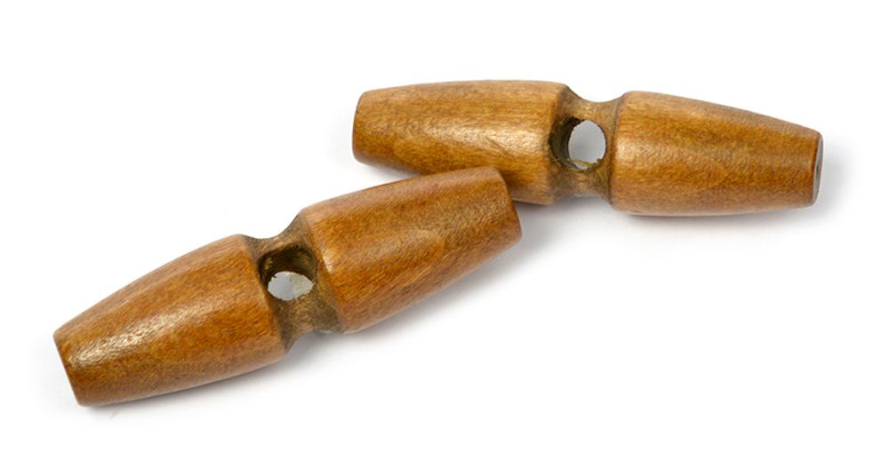 Пуговицы деревянные BT.WD.069 цв.002 коричневый 95L-60мм, 1 прокол, 20 шт