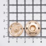 Кнопка пришивная металл ⌀19.0 мм (золото), 20 шт