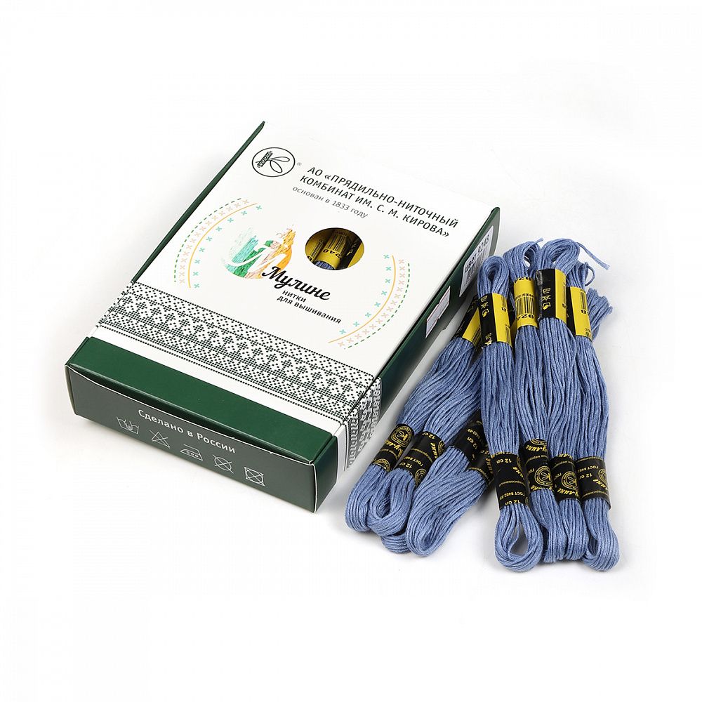 Мулине ПНК им.Кирова цв.9248 ярк.сиреневый, 24 мотка по 8 метров