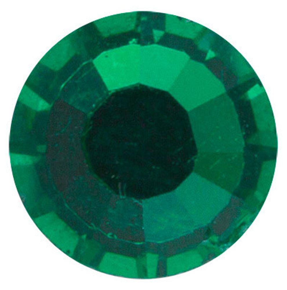Стразы клеевые стекло 2.7 мм, 144 шт, изумруд (emerald), Zlatka