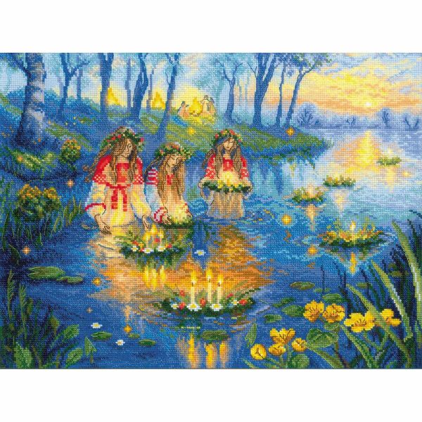 Набор для вышивания нитками Риолис, Купальская ночь 40х30 см