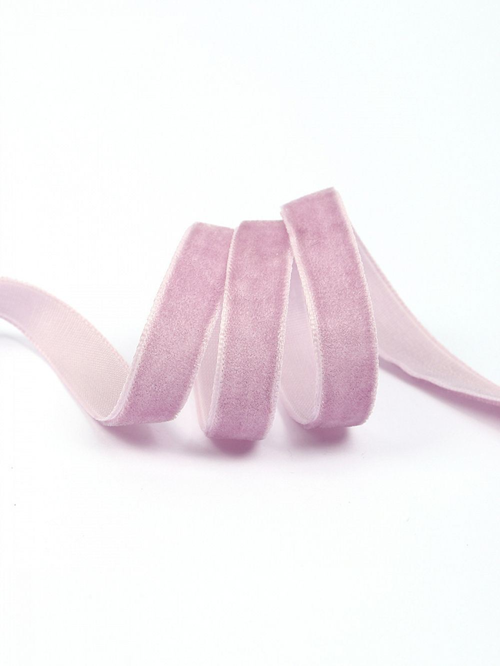 Лента бархатная (тесьма) 10.0 мм / 22.86±1 метров, арт.10VR73 нейлон цв.сиреневый