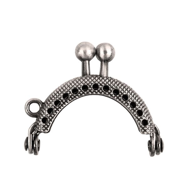 Застежка для сумки фермуар 4х3.5 см, 5 шт, 01 серебро, Gamma FER-18