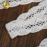 Кружево вязаное (тесьма) 30 мм / 10 метров, 5819 цв.02 белый, Kruzhevo