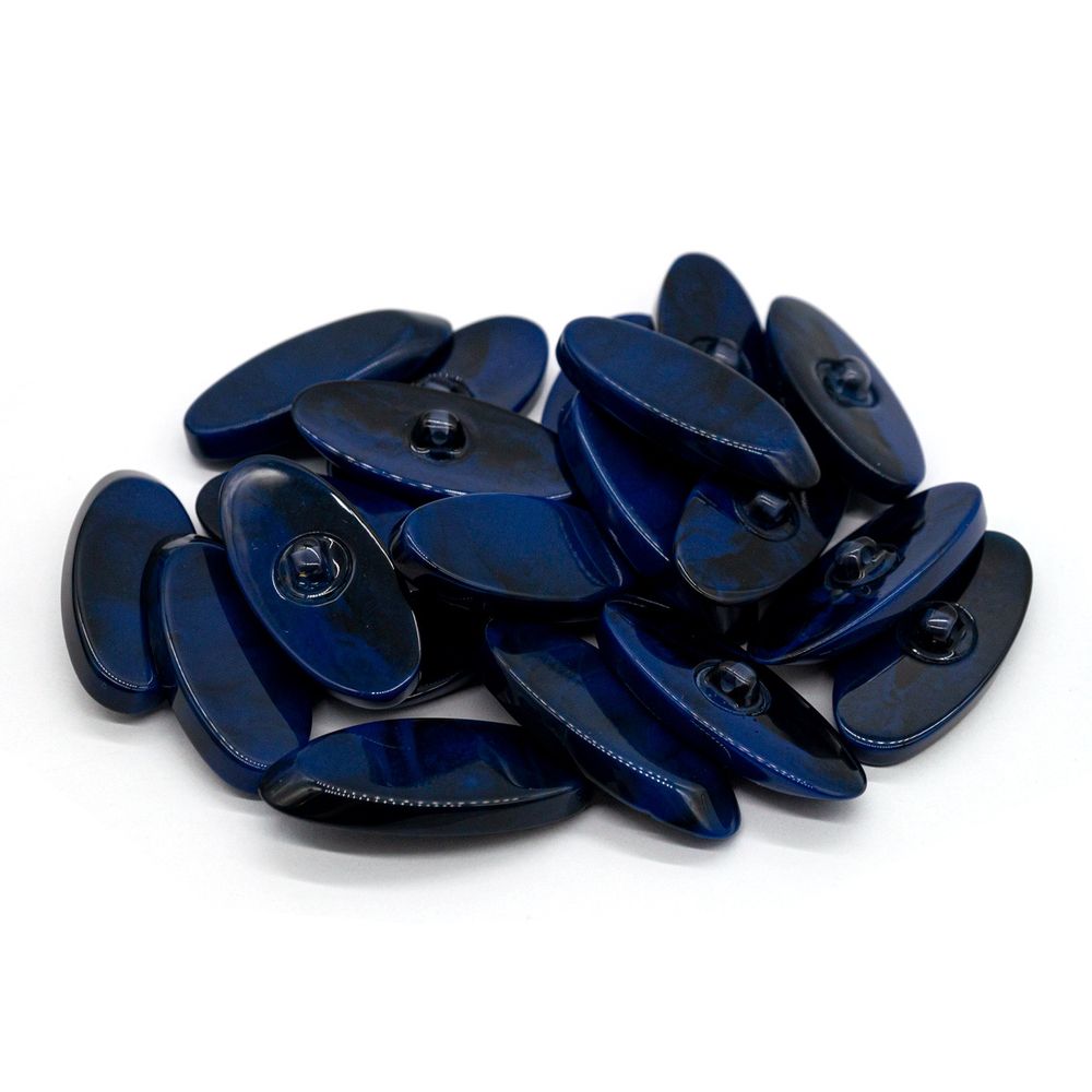 Пуговицы на ножке 72L (46мм), пластик, 3.01-416-46 черно-синий, 20 шт