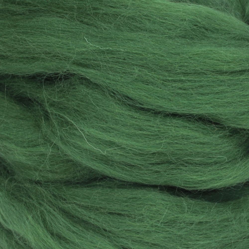 Шерсть для валяния Троицкая п/тонкая 1х100 г (до 29 мкр), 3664 св.зеленый