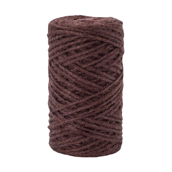 Шпагат джутовый ⌀1.4 мм / 50 метров (50 г), 2-ниточный, 1200 текс, евробобина, коричневый