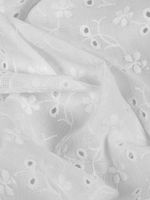 Ткань шитьё (прошва) 100 г/м², 150 см / 2 метра, TBY.Emb.8067.1.2, цв.01 белый