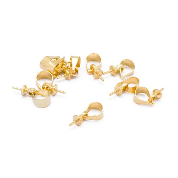 Крепление для бусины, 10 шт/упак, Astra&Craft (золото), 4AR2021