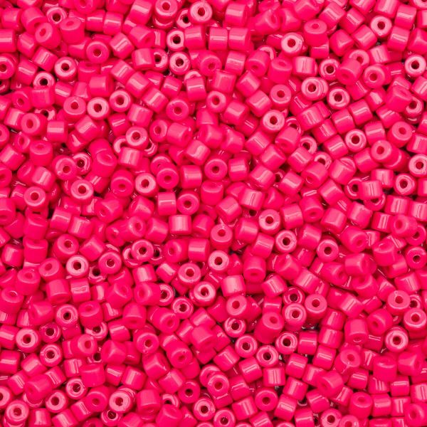 Бусины пластик цилиндр, 5х6 мм, 500 г, 022 ярко розовый, Astra&Craft, 7739890/77392982141