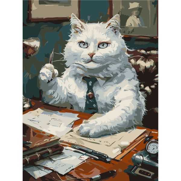 Картина по номерам Cristyle ST006, Кот-директор, 30х40 см