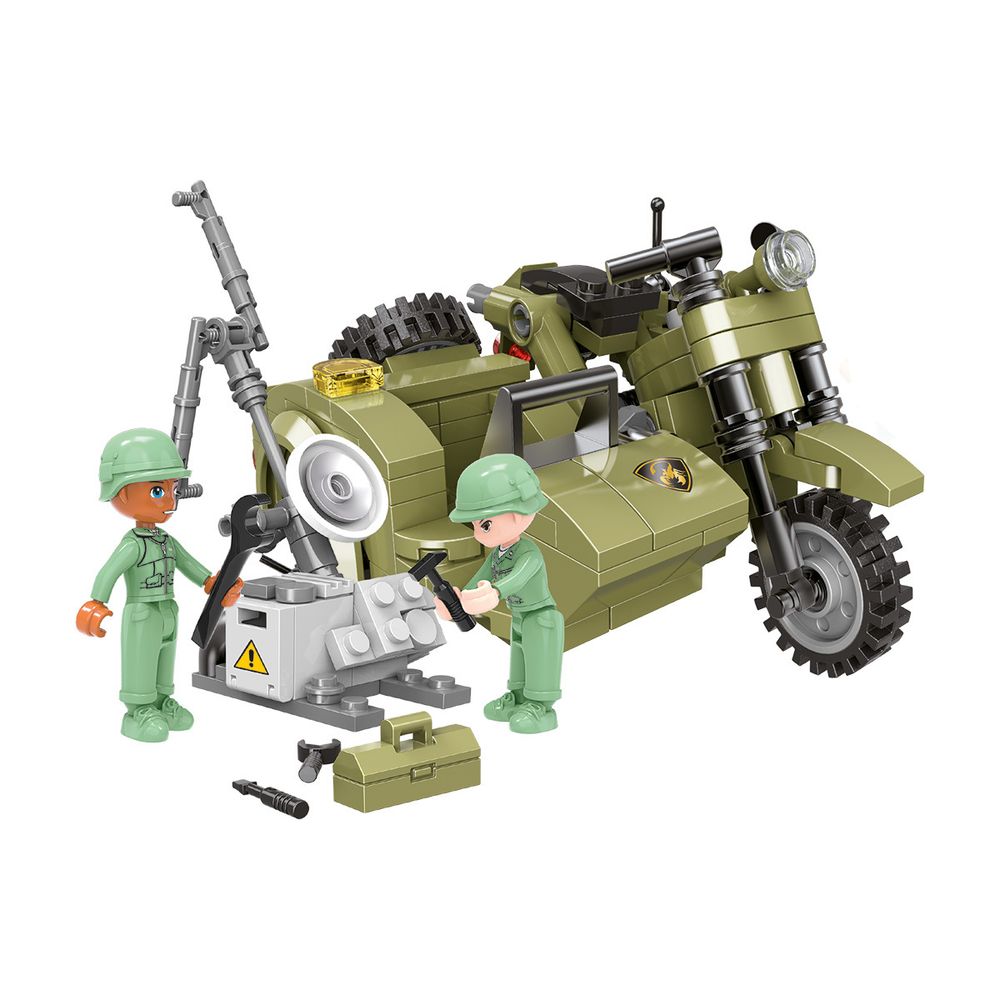 Конструктор пластиковый Мотоцикл 236 элемент, Поделкин PLJ-03