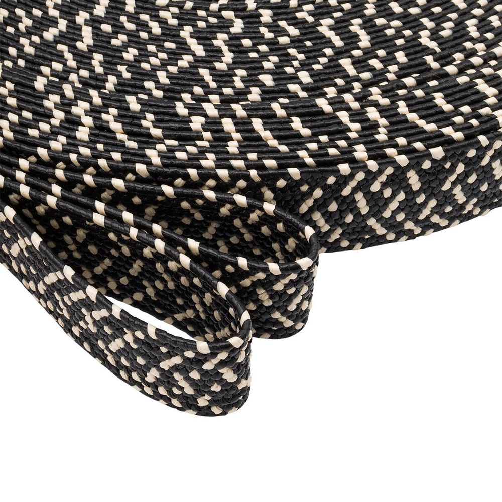 Стропа (ременная лента) 40 мм / 45.72 метра, [48.20 г/пог.м], с принтом эластичная, ZH874 бежевый/черный, 3Al294