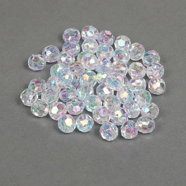 Бусины пластик ⌀10 мм, MG3245-AB.цв.АВ, 50 г, Magic4Hobby