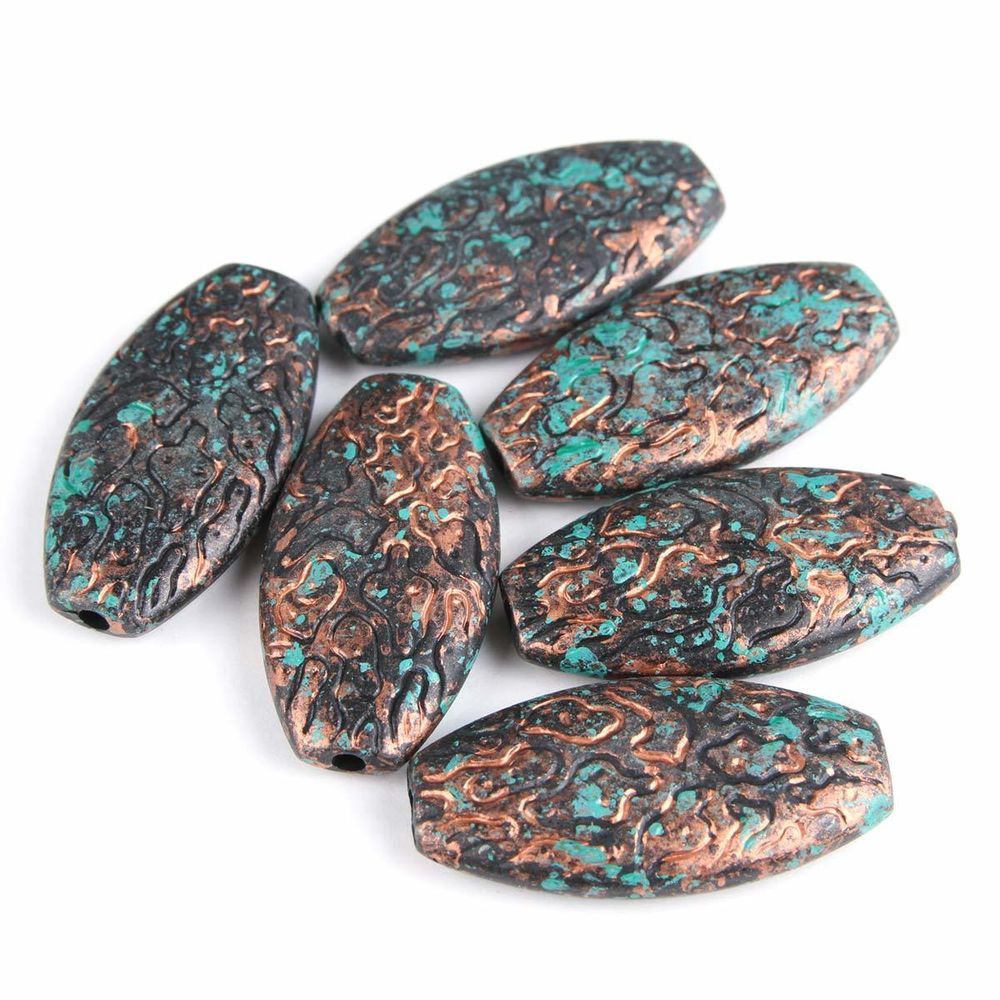 Бусины декоративные, 40х20х8 мм, упак., 6 шт, Астра /TOS/