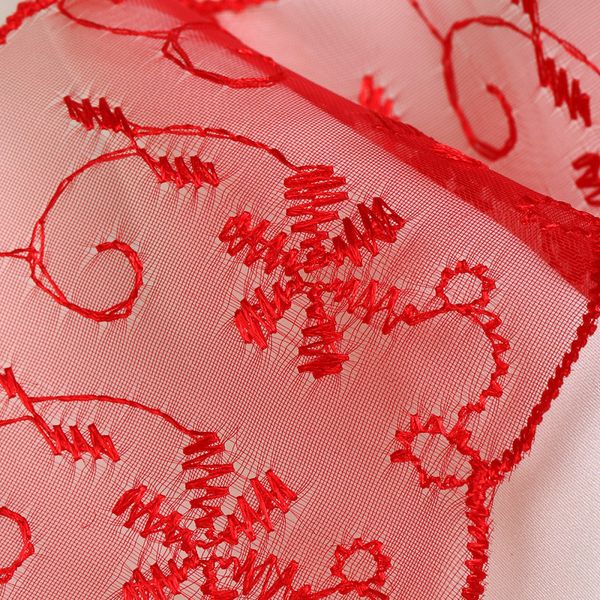 Кружево капроновое 65 мм / 13.7 м, 30011 цв.026 красный, Kruzhevo