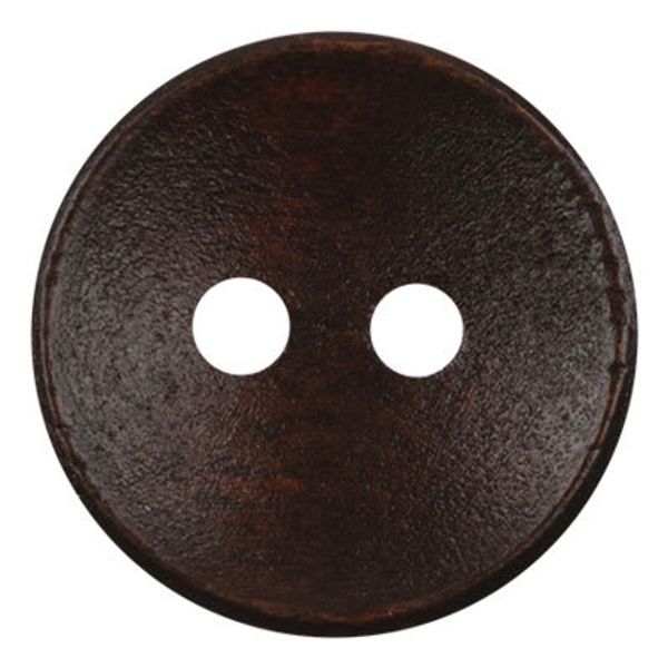 Пуговицы 2 прокола дерево 15 мм, 24 шт, №304 т.коричневый, Blitz DRN 0066