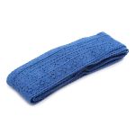 Кружево вязаное (тесьма) хлопковое 20 мм / 10 метров, цвет JD054 синий, (CL-103)