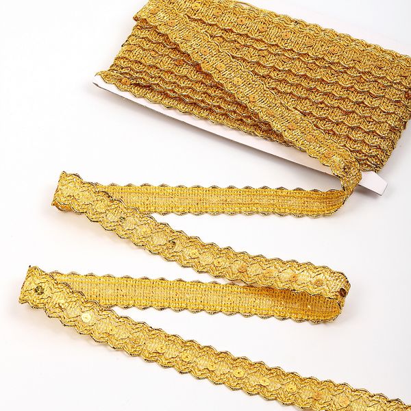 Тесьма отделочная 25 мм / 13.71 метров, TBY 908 цв.золото