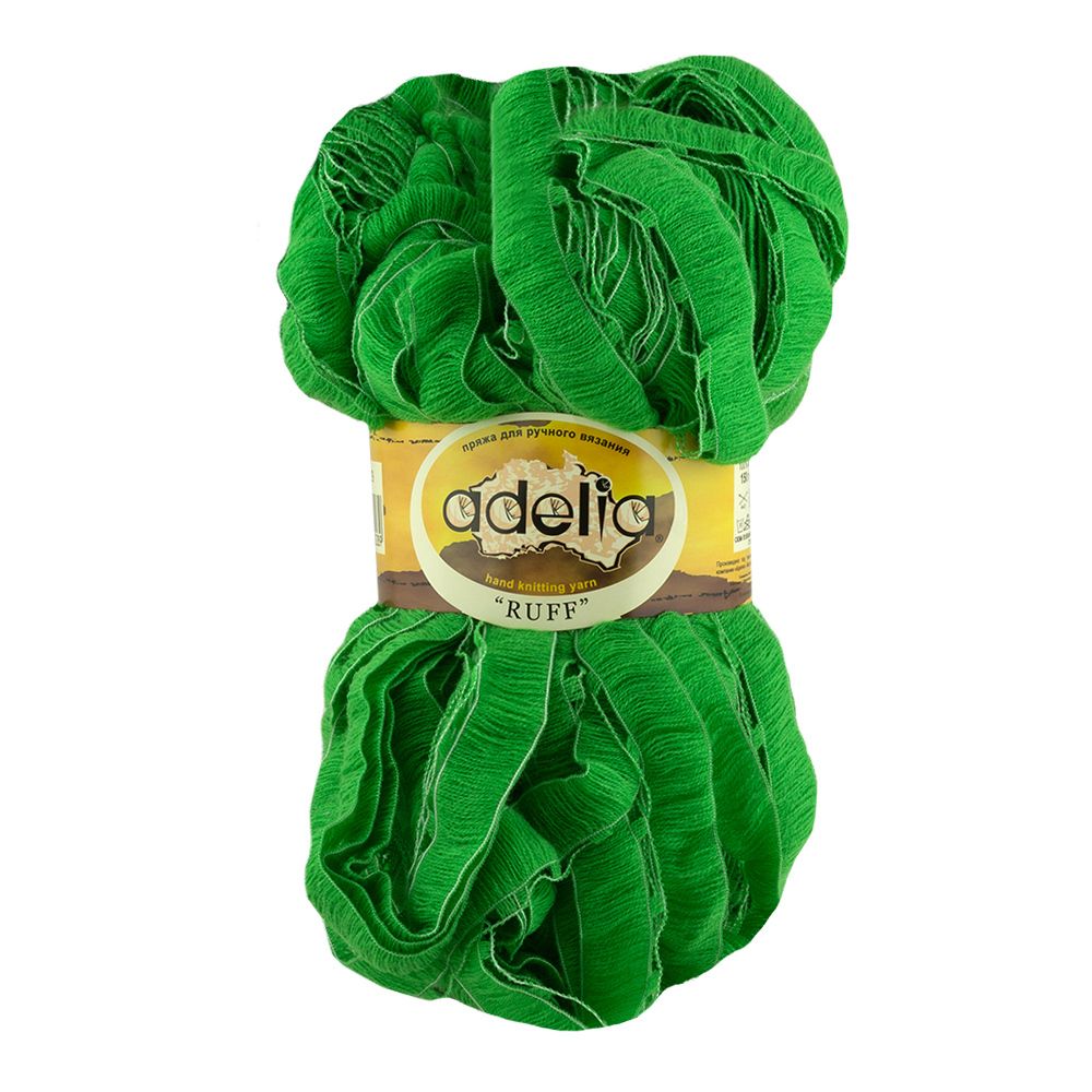 Пряжа Adelia Ruff / уп.2 мот. по 150г, 60м, 29 яр.зеленый