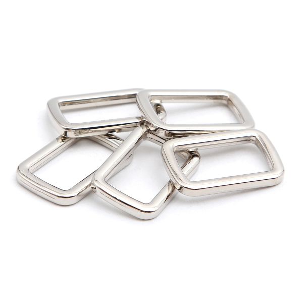 Рамка прямоугольная металл 20 мм /26х17 мм/ никель, ГУ12749, 4 шт