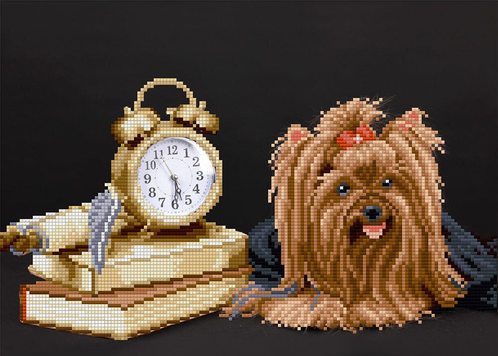 Алмазная (кристальная) мозаика Фрея, Йоркширский терьер, 25х35 см