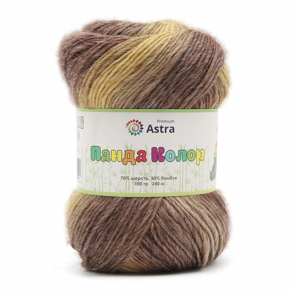 Пряжа Astra Premium (Астра Премиум) Панда Колор / уп.3 мот. по 100 г, 240 м, 02 секционный
