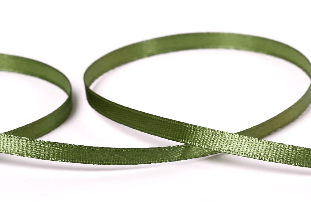 Лента атласная 1-сторонняя 6.0 мм / 33±2 метра, 085 серо-зеленый, Gamma