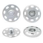 Кнопка пришивная металл 21 мм, серебристый, без никеля, 3 шт, Pony, 76531/01