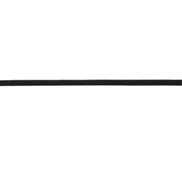 Резинка шляпная (шнур эластичный) ⌀2.8 мм / 100 метров, моток, черный, Gamma 0с2090