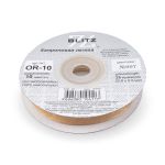 Лента капроновая (органза) 10.0 мм / 22.8±1 метра, 097 св. персиковый, Blitz OR-10