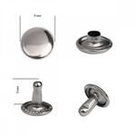 Хольнитены двухсторонние сталь 9х9 мм, №33, TBY.5209 цв. никель уп. 1000 шт, TBY