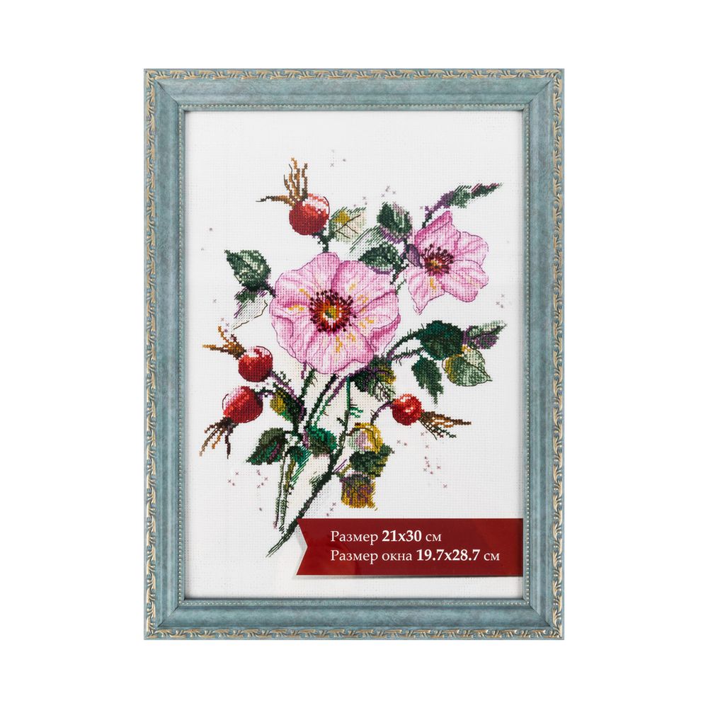 Рамка для картины (фото) пластик с оргстеклом 21х30 см, св. голубой, Gamma ПРК-21