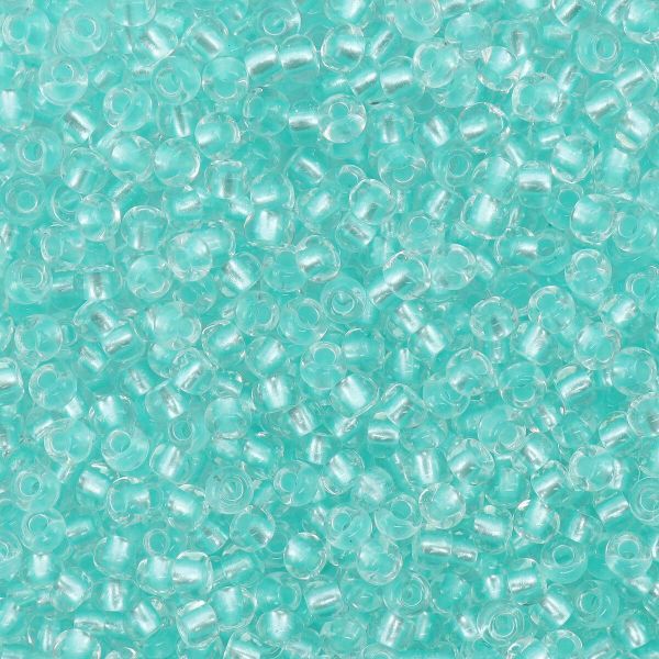 Бисер Preciosa прозрачный с перламутр. цвет.центром, круг.отв., 100 г (5х20 г), (38258)331-19001/10/0