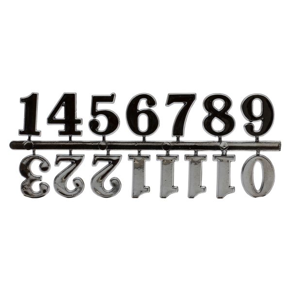 Цифры арабские для часов 2,5см (темное серебро), 5AS-085