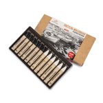 Пастель художественная масляная 12 шт, 02 черно-белый, (Limited Edition), Vista-Artista VAOPL-12M