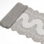 Кружево бельевое эластичное 230 мм / 10 м, 8036, цв.F310 серый, Kruzhevo