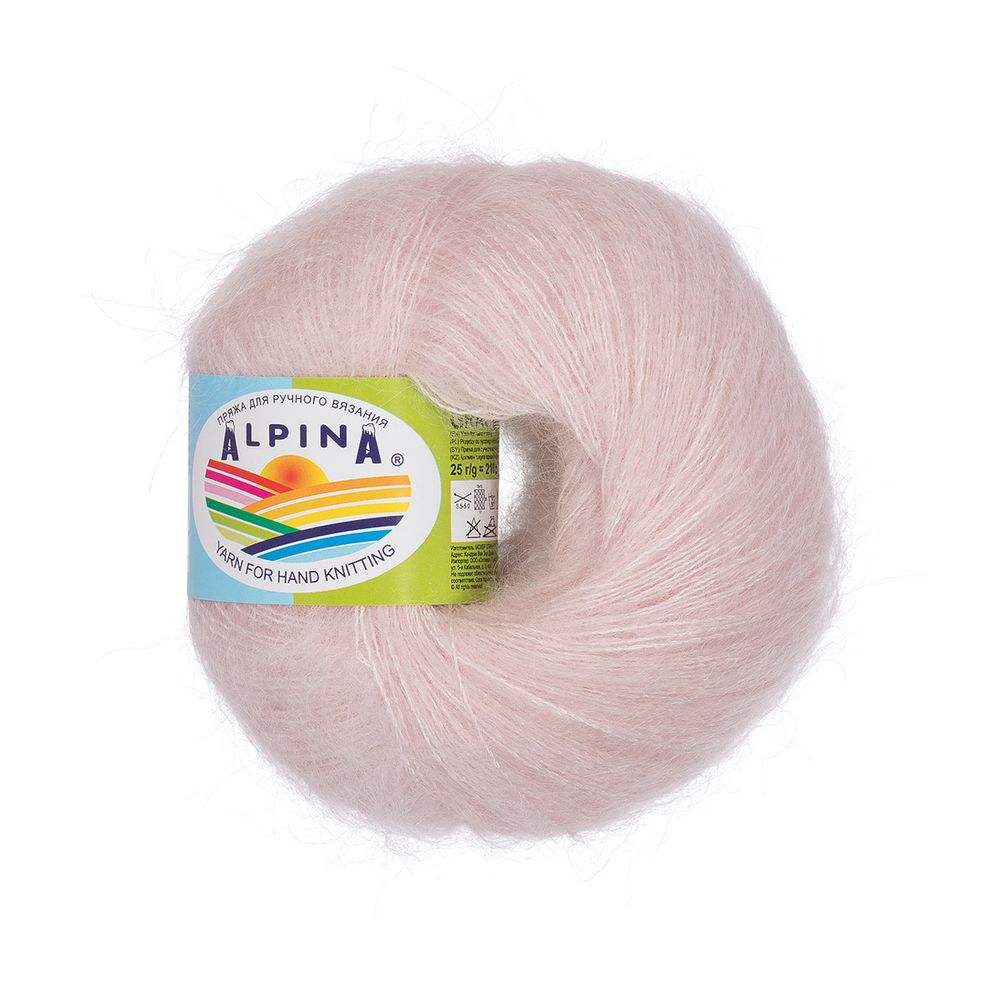 Пряжа Alpina Grace / уп.4 мот. по 25г, 210м, 02 св, розовый