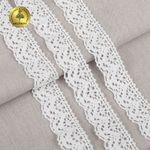 Кружево вязаное (тесьма) 19 мм / 10 метров, 5816 Тонкая нить цв.02 белый, Kruzhevo