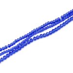 Бусины стекло ⌀2 мм, 3 мм, 4 мм, граненые, рондели, 3 нити по 38±1 см, микс, Astra&Craft, 9 синий прозрачный