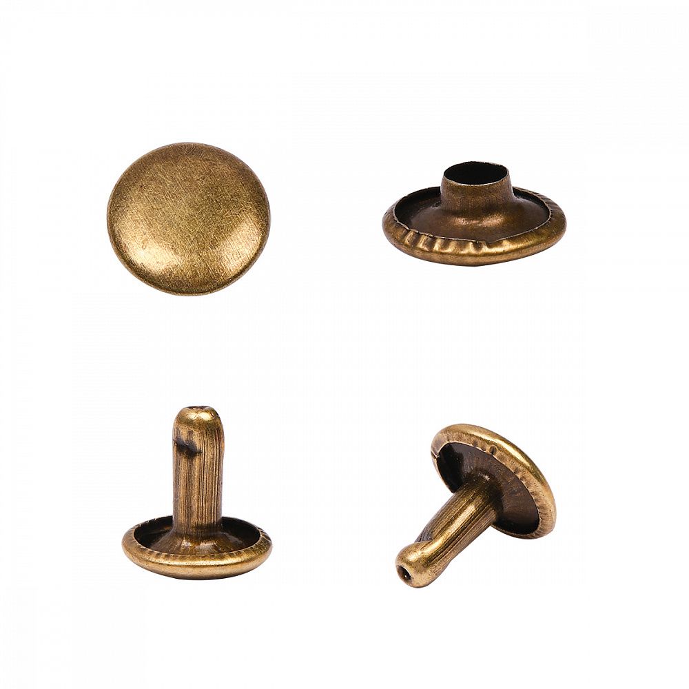 Хольнитены двухсторонние сталь 9х9 мм, №33, TBY.5209 цв. антик уп. 1000 шт, TBY