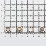 Кнопка рубашечная (джерси) акрилик ⌀10.5 мм, ≈72 шт, МЕТАЛЛ, прозрачный страз/никель, NEW STAR