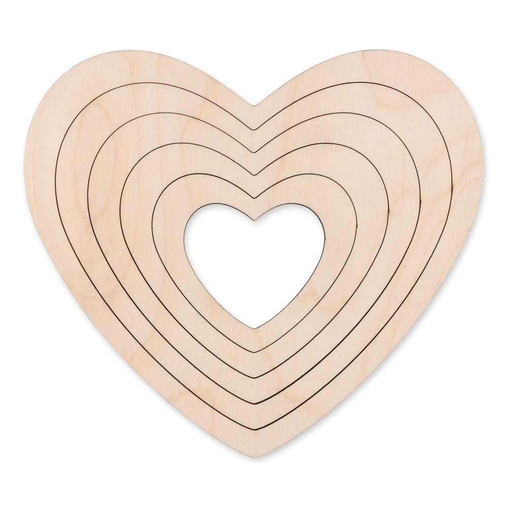 Заготовка из фанеры для эпоксидной смолы, 5 шт, Сердце, ВД-1150 Mr.Carving