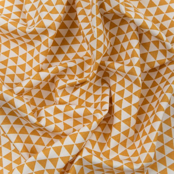 Ткань для пэчворка PEPPY БАБУШКИН СУНДУЧОК ФАСОВКА 100х112 см, 140±5 100% хлопок, БС-43 треугольники св.коричневый, Peppy БАБУШКИН СУНДУЧОК