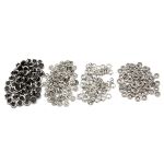 Кнопка рубашечная (джерси) жемчужинка ⌀9.5 мм, ≈72 шт, МЕТАЛЛ, акрил, черный/никель, NEW STAR