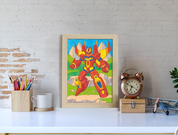 Картина по номерам Фрея, Робот-тяжеловес 29.5х20.5 см